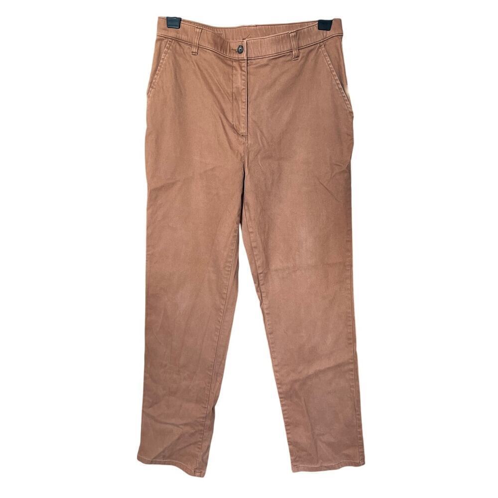 Woolrich Cotton Pants, Womens size 10, Brown / Clove, stretch waist, #1003